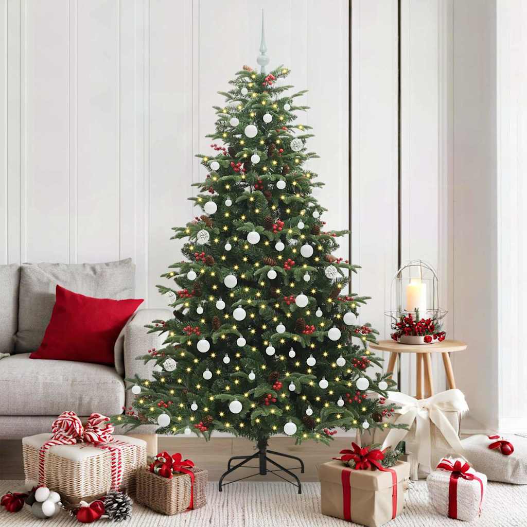Kunstkerstboom Groen 180 cm PVC en Metaal en Plastic is nu te koop bij PeponiXL, paradijselijk wonen!