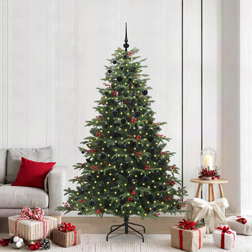 Kunstkerstboom Groen 210 cm PVC en Metaal en Plastic is nu te koop bij PeponiXL, paradijselijk wonen!