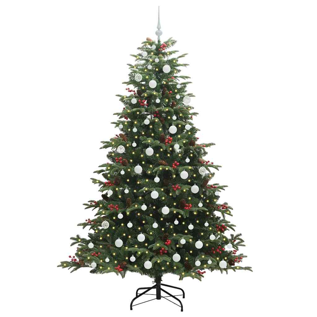 Kunstkerstboom Groen 210 cm PVC en Metaal en Plastic is nu te koop bij PeponiXL, paradijselijk wonen!