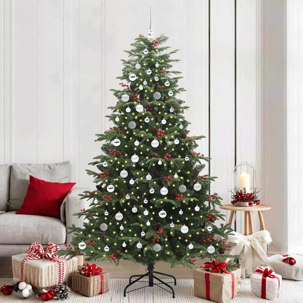 Kunstkerstboom Groen 210 cm PVC en Metaal en Plastic is nu te koop bij PeponiXL, paradijselijk wonen!