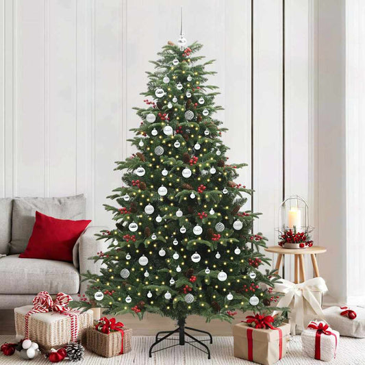 Kunstkerstboom Groen 210 cm PVC en Metaal en Plastic is nu te koop bij PeponiXL, paradijselijk wonen!
