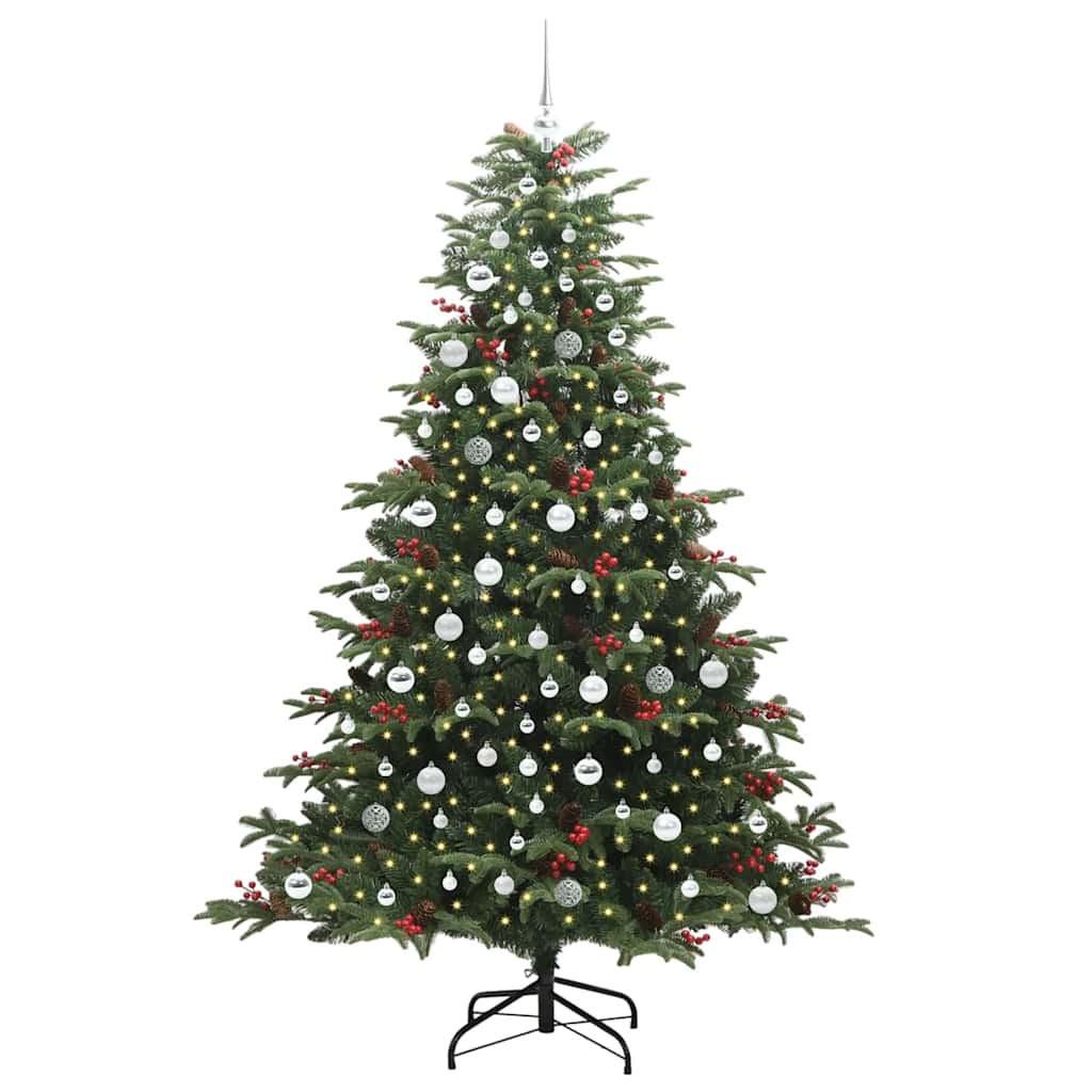 Kunstkerstboom Groen 210 cm PVC en Metaal en Plastic is nu te koop bij PeponiXL, paradijselijk wonen!