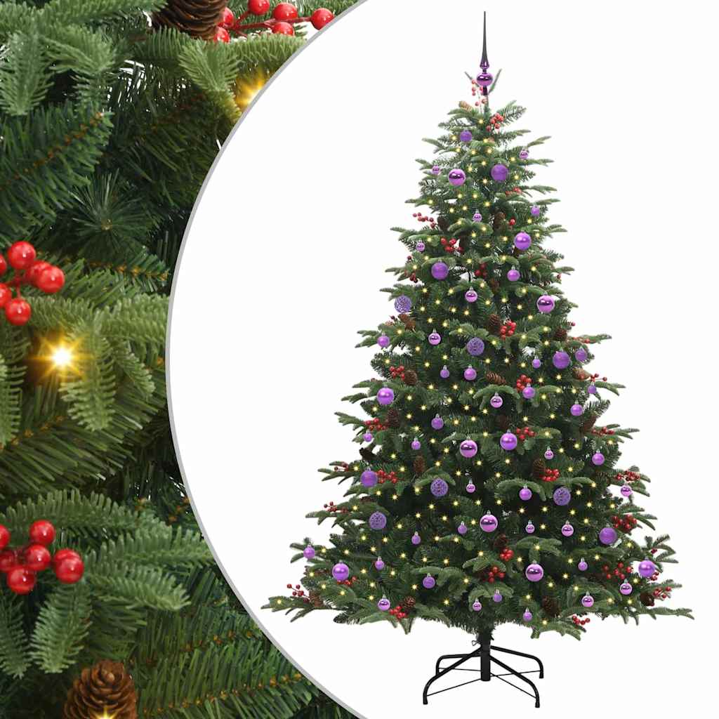 Kunstkerstboom Groen 210 cm PVC en Metaal en Plastic is nu te koop bij PeponiXL, paradijselijk wonen!