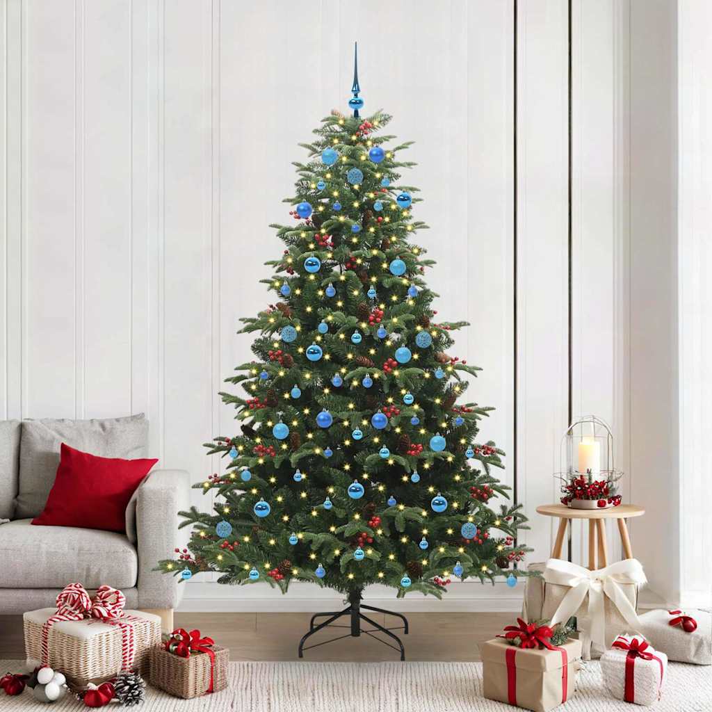 Kunstkerstboom Groen 210 cm PVC en Metaal en Plastic is nu te koop bij PeponiXL, paradijselijk wonen!