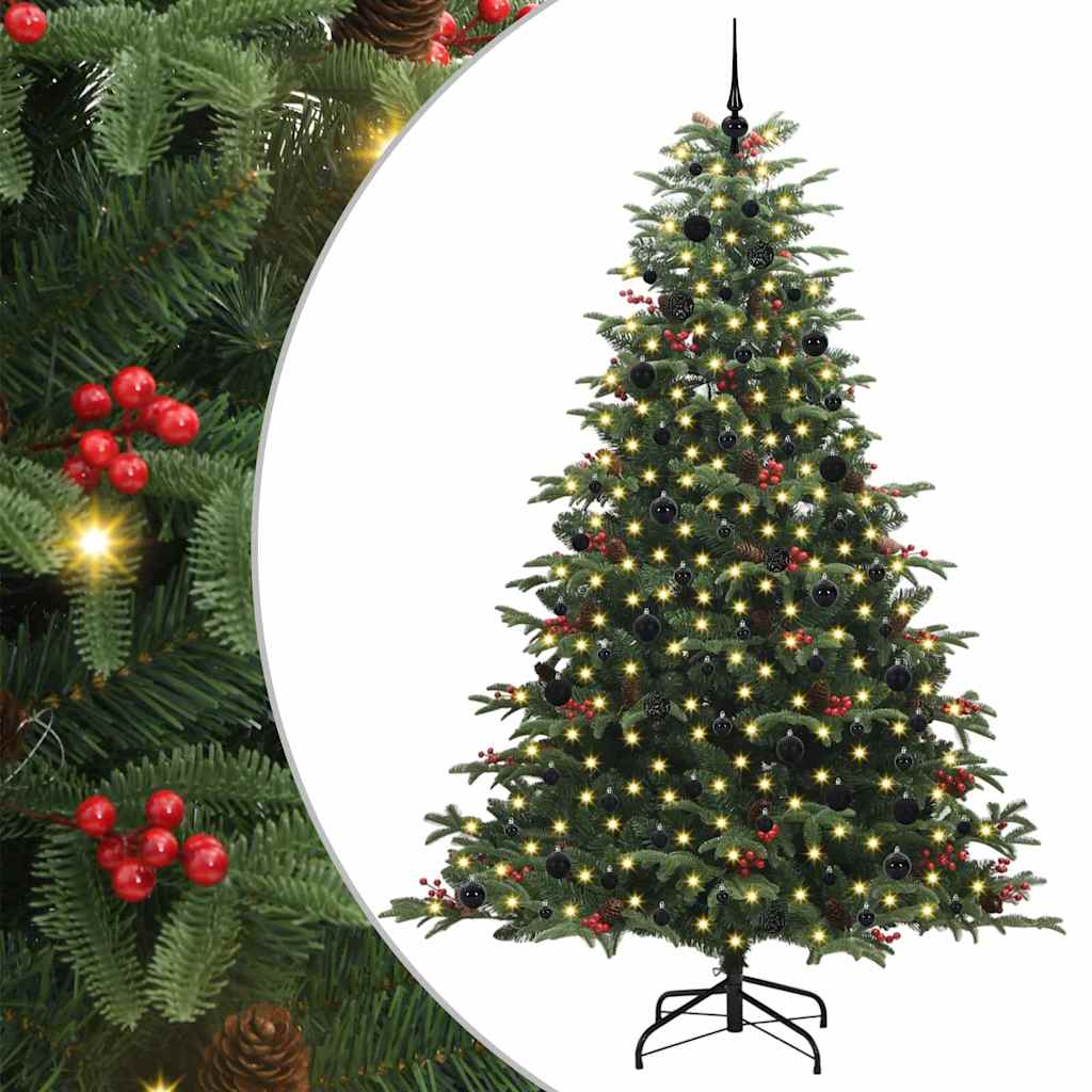 Kunstkerstboom Groen 240 cm PVC en Metaal en Plastic is nu te koop bij PeponiXL, paradijselijk wonen!