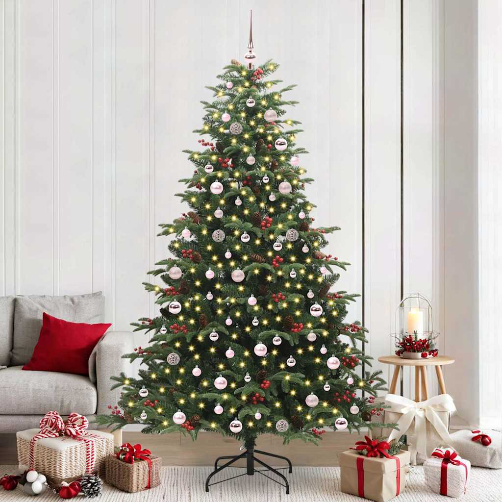 Kunstkerstboom Groen 240 cm PVC en Metaal en Plastic is nu te koop bij PeponiXL, paradijselijk wonen!
