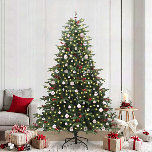 Kunstkerstboom Groen 240 cm PVC en Metaal en Plastic is nu te koop bij PeponiXL, paradijselijk wonen!