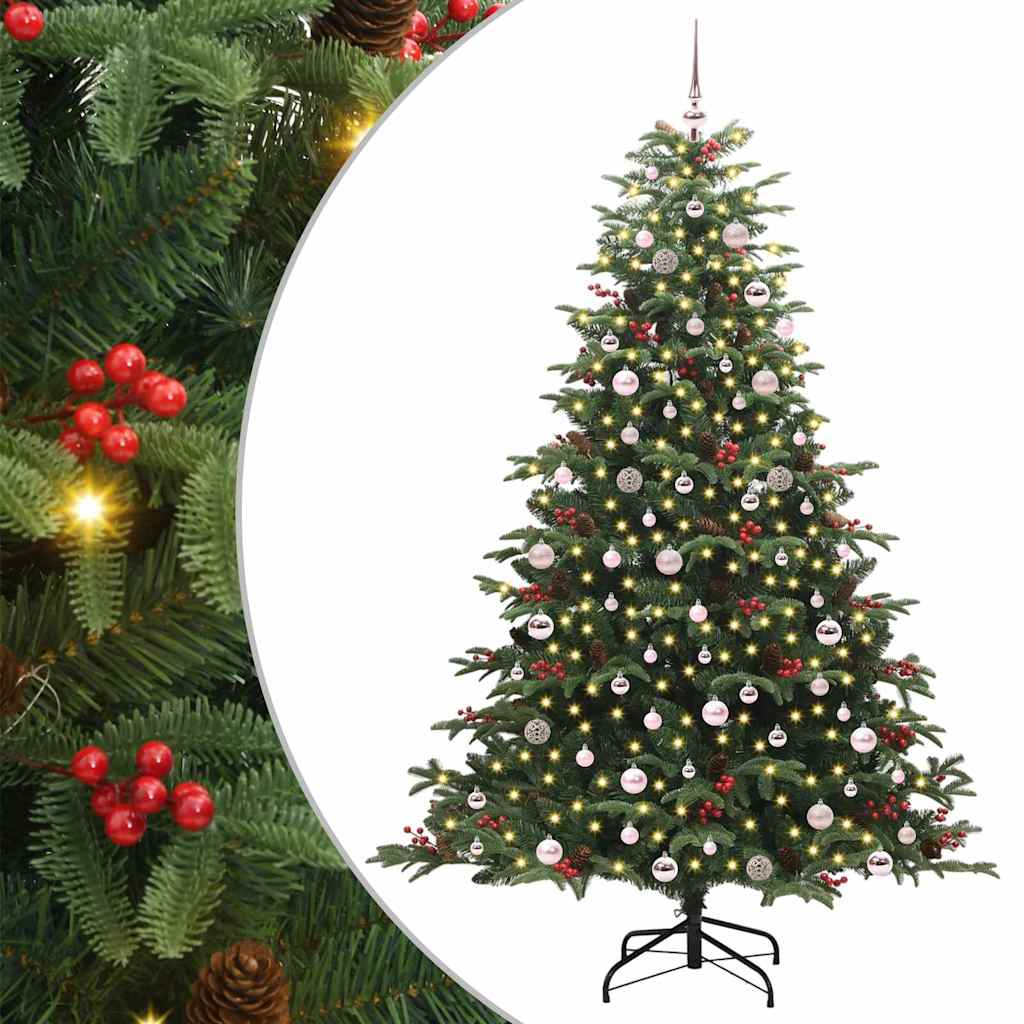 Kunstkerstboom Groen 240 cm PVC en Metaal en Plastic is nu te koop bij PeponiXL, paradijselijk wonen!