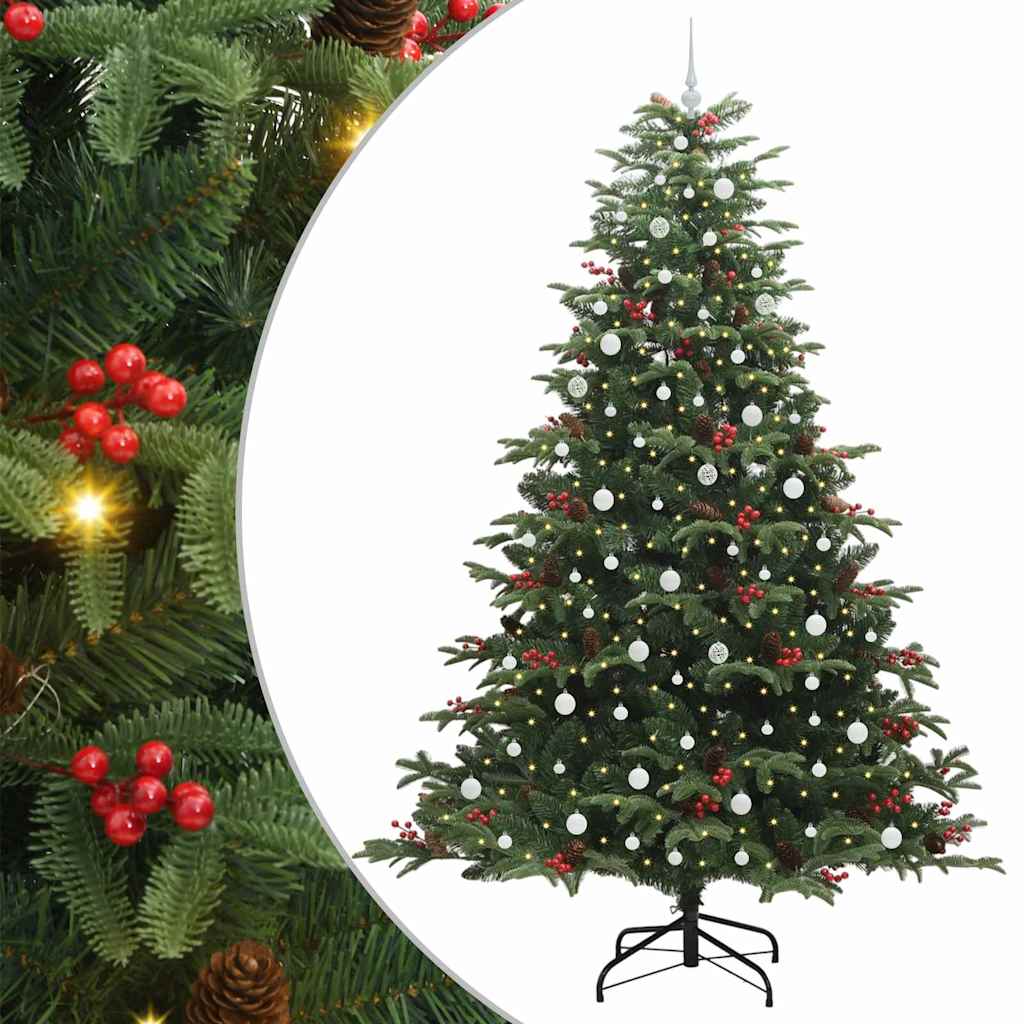 Kunstkerstboom Groen 240 cm PVC en Metaal en Plastic is nu te koop bij PeponiXL, paradijselijk wonen!