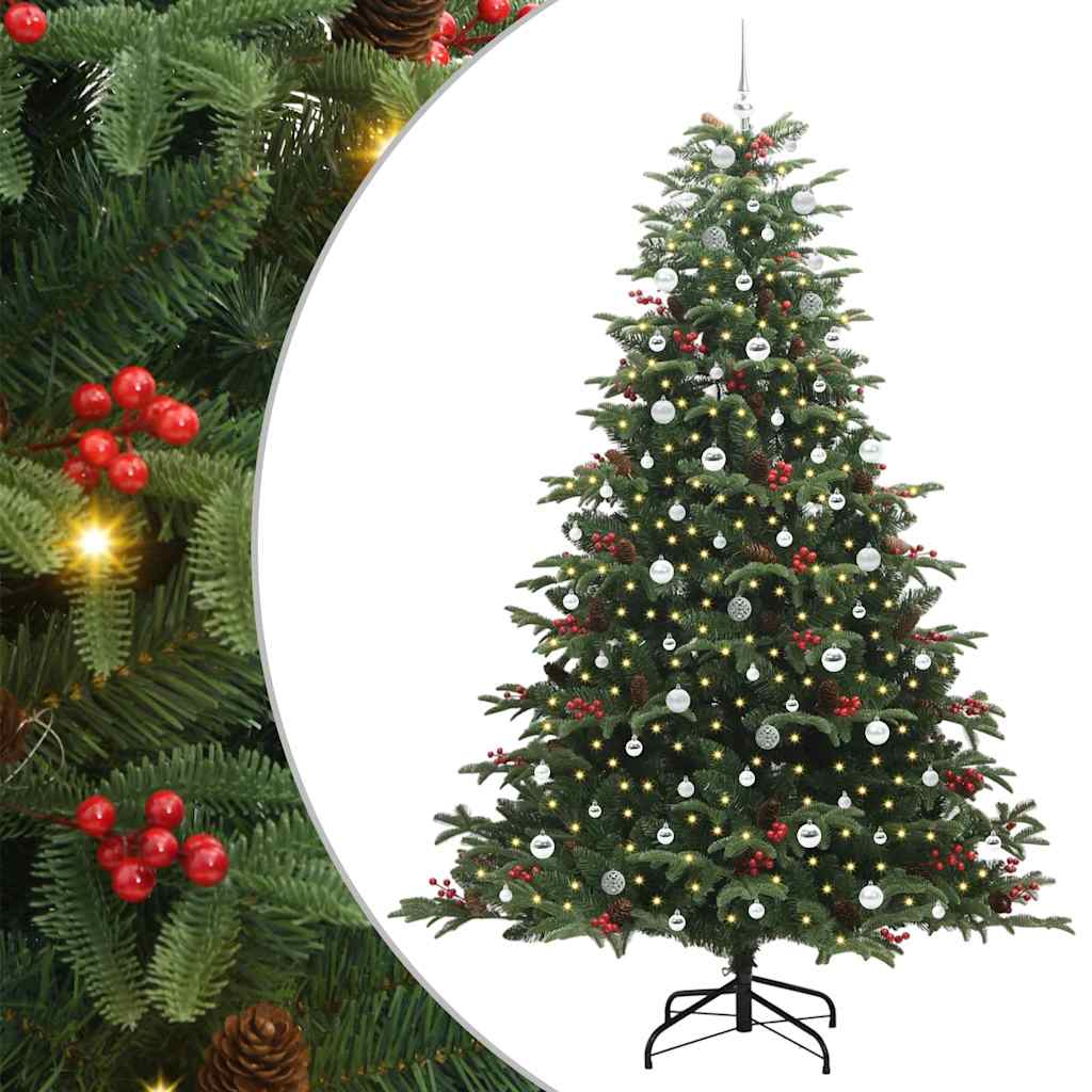 Kunstkerstboom Groen 240 cm PVC en Metaal en Plastic is nu te koop bij PeponiXL, paradijselijk wonen!