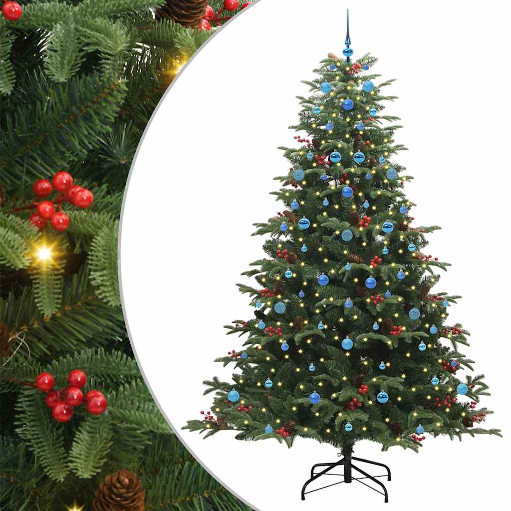 Kunstkerstboom Groen 240 cm PVC en Metaal en Plastic is nu te koop bij PeponiXL, paradijselijk wonen!
