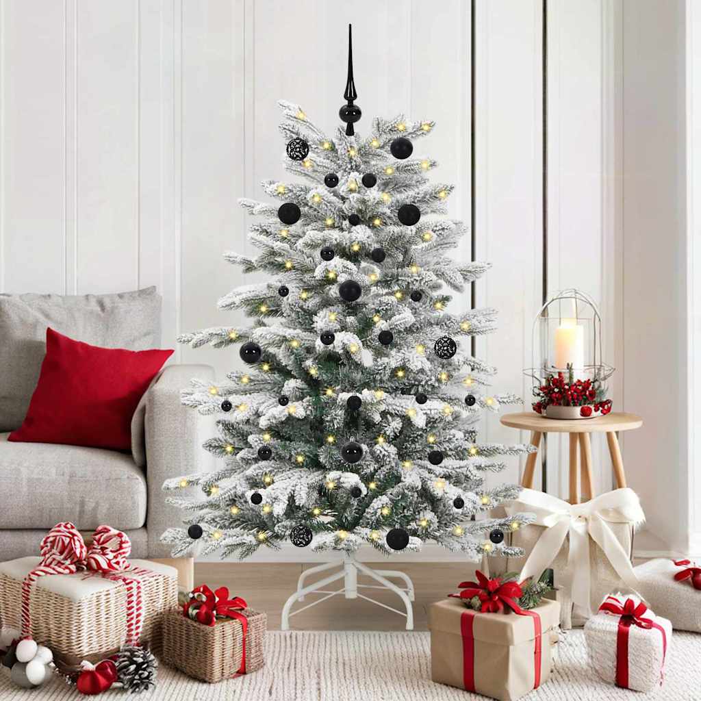 Kunstmatige Inklapbare Kerstboom Wit 150 cm PE en PVC is nu te koop bij PeponiXL, paradijselijk wonen!