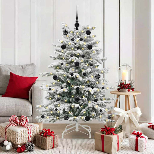 Kunstmatige Inklapbare Kerstboom Wit 150 cm PE en PVC is nu te koop bij PeponiXL, paradijselijk wonen!