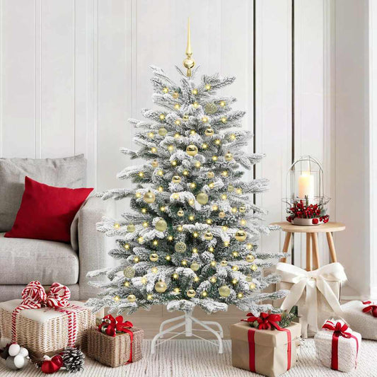 Kunstmatige Inklapbare Kerstboom Wit 150 cm PE en PVC is nu te koop bij PeponiXL, paradijselijk wonen!