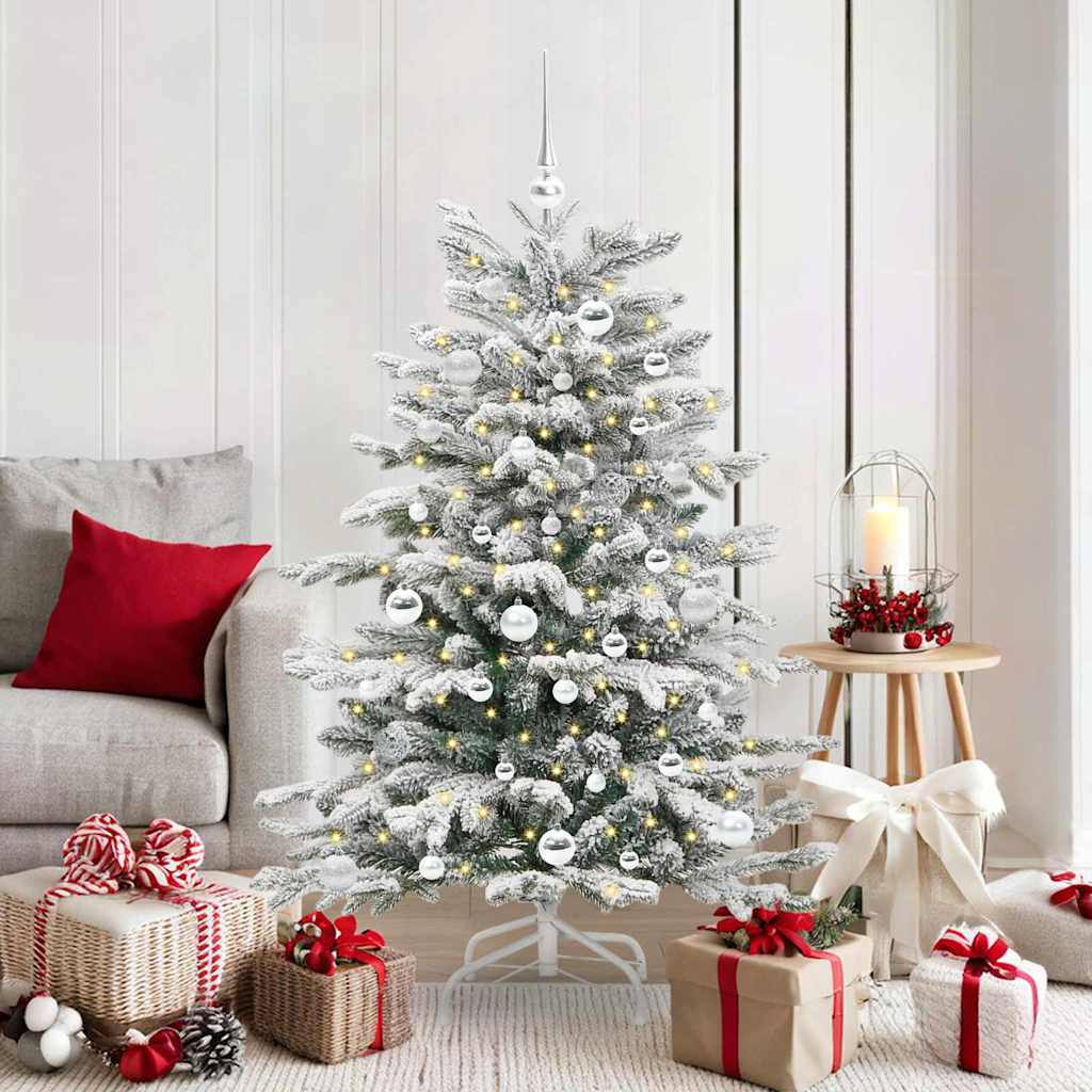 Kunstmatige Inklapbare Kerstboom Wit 150 cm PE en PVC is nu te koop bij PeponiXL, paradijselijk wonen!