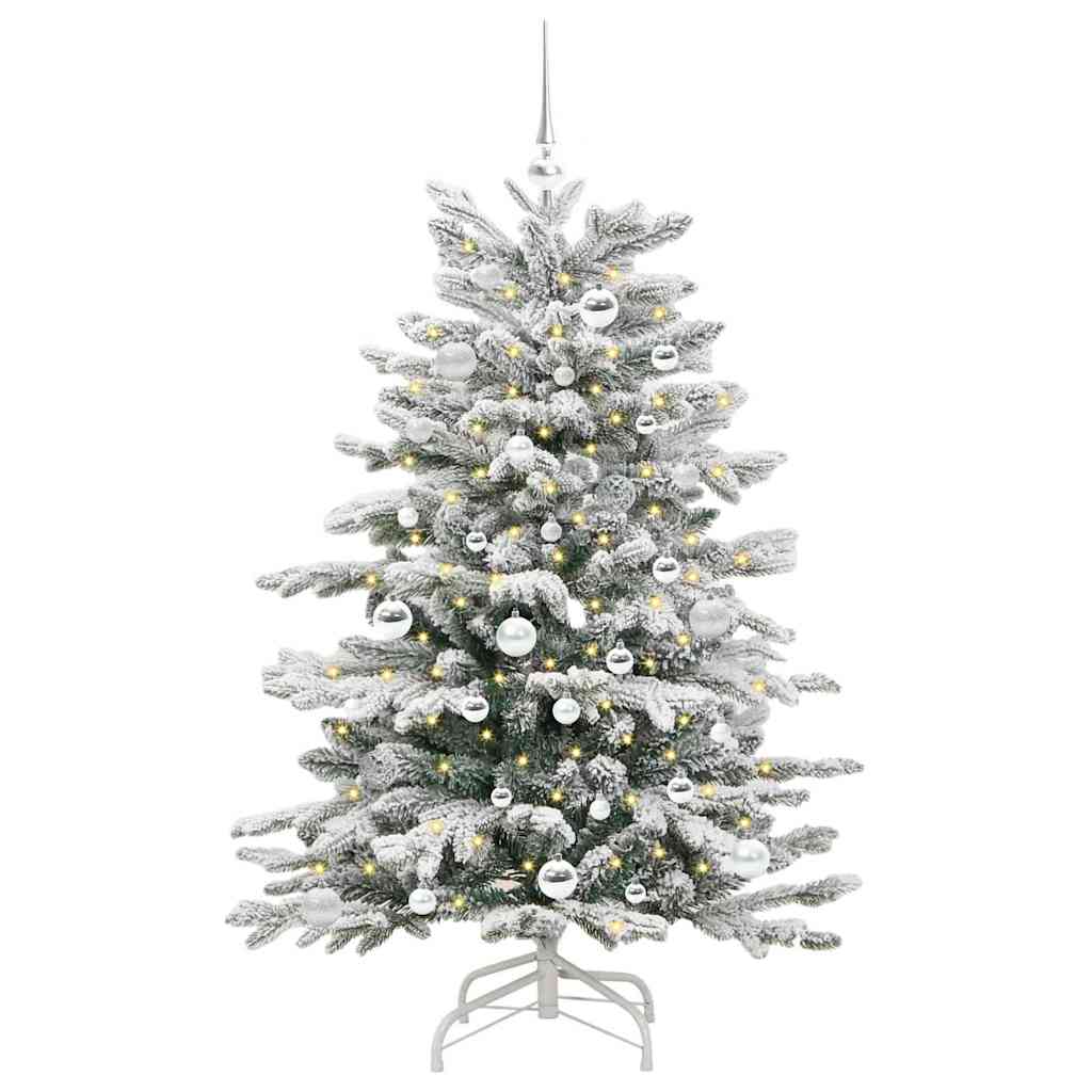 Kunstmatige Inklapbare Kerstboom Wit 150 cm PE en PVC is nu te koop bij PeponiXL, paradijselijk wonen!