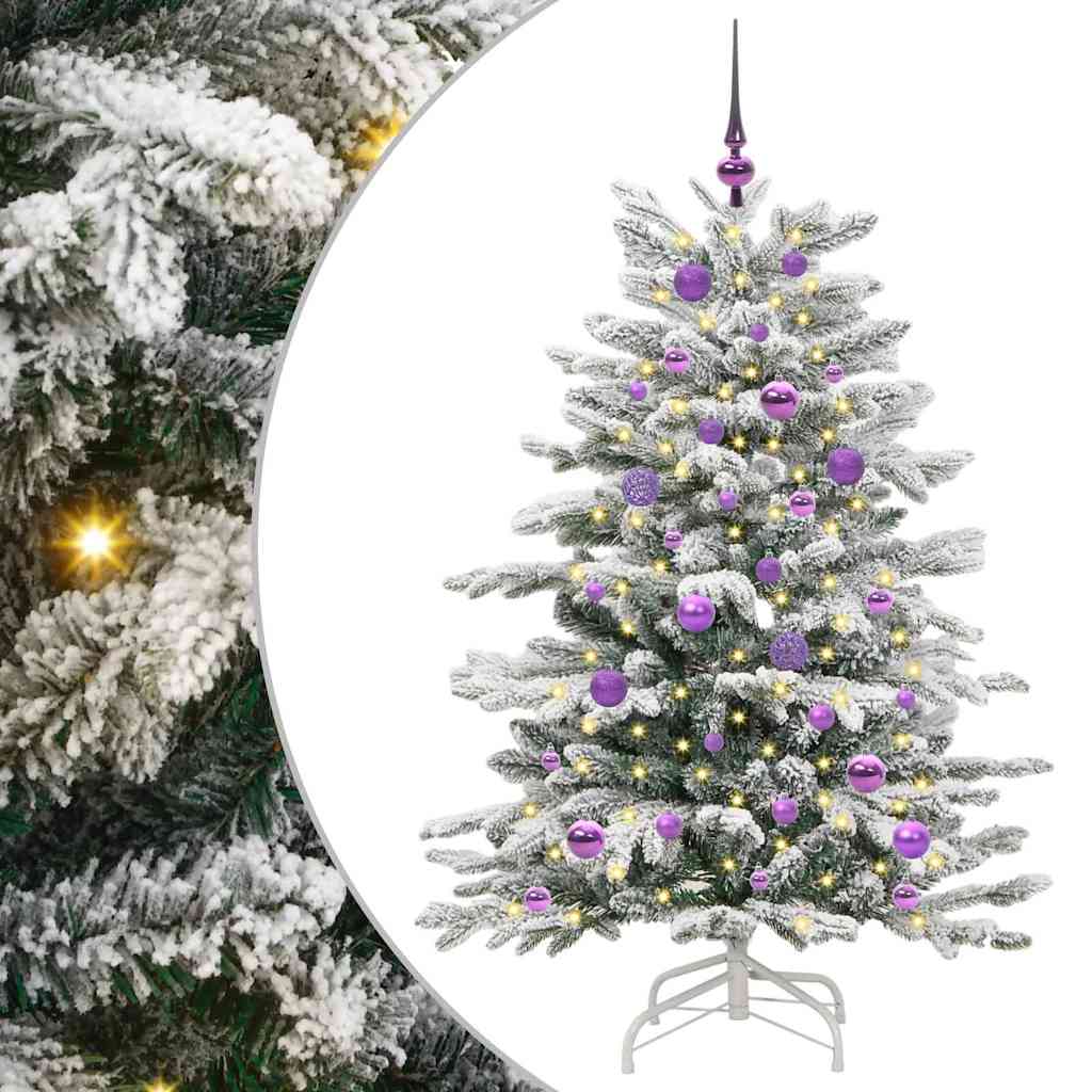 Kunstmatige Inklapbare Kerstboom Wit 150 cm PE en PVC is nu te koop bij PeponiXL, paradijselijk wonen!