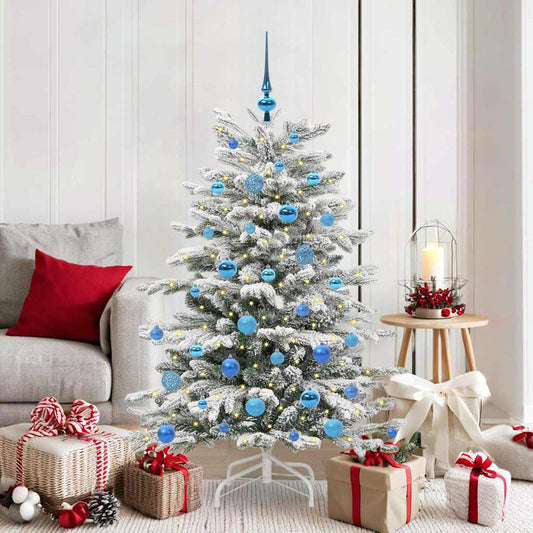 Kunstmatige Inklapbare Kerstboom Wit 150 cm PE en PVC is nu te koop bij PeponiXL, paradijselijk wonen!
