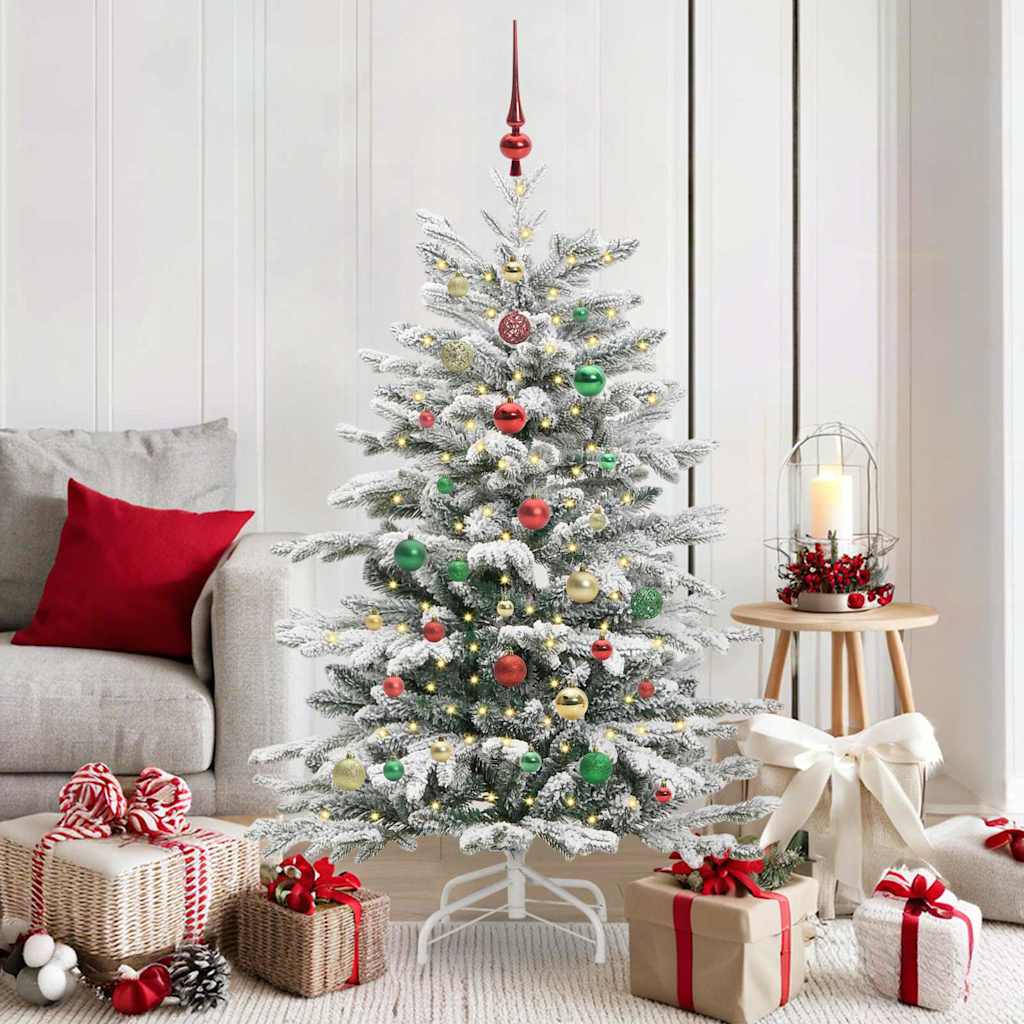 Kunstmatige Inklapbare Kerstboom Wit 150 cm PE en PVC is nu te koop bij PeponiXL, paradijselijk wonen!