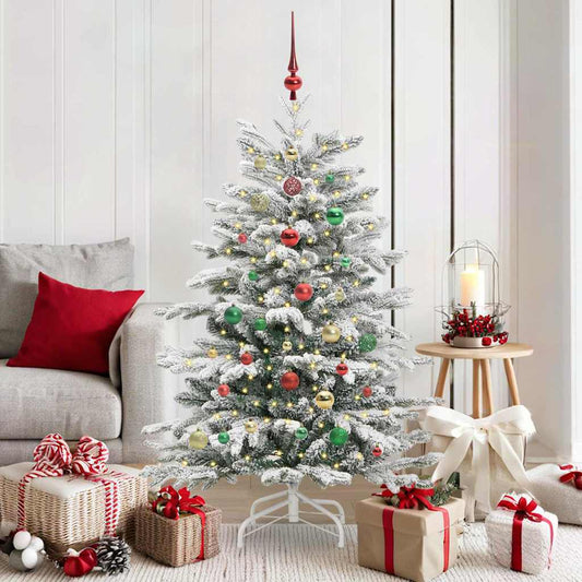Kunstmatige Inklapbare Kerstboom Wit 150 cm PE en PVC is nu te koop bij PeponiXL, paradijselijk wonen!