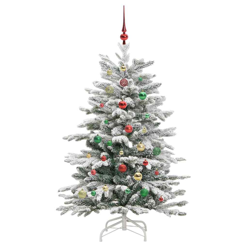 Kunstmatige Inklapbare Kerstboom Wit 150 cm PE en PVC is nu te koop bij PeponiXL, paradijselijk wonen!