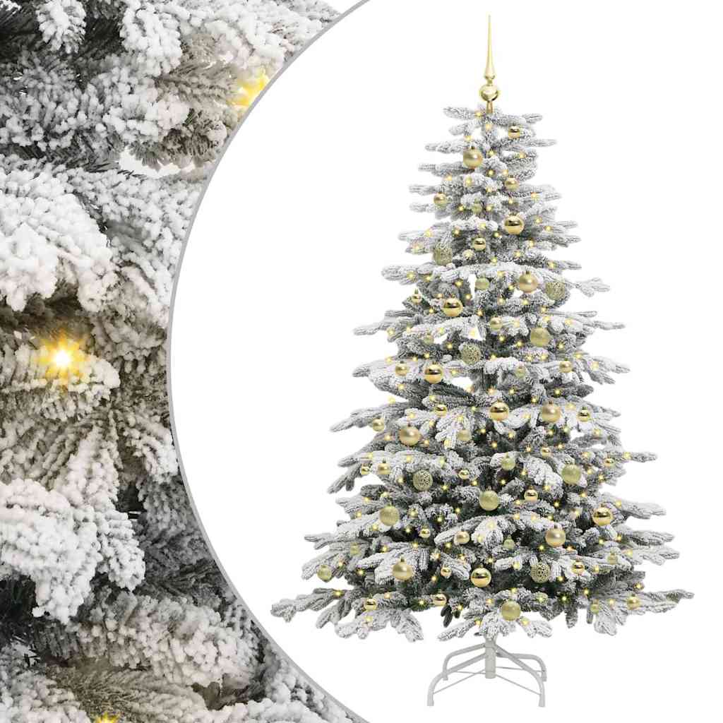 Kunstmatige Inklapbare Kerstboom Wit 180 cm PE en PVC