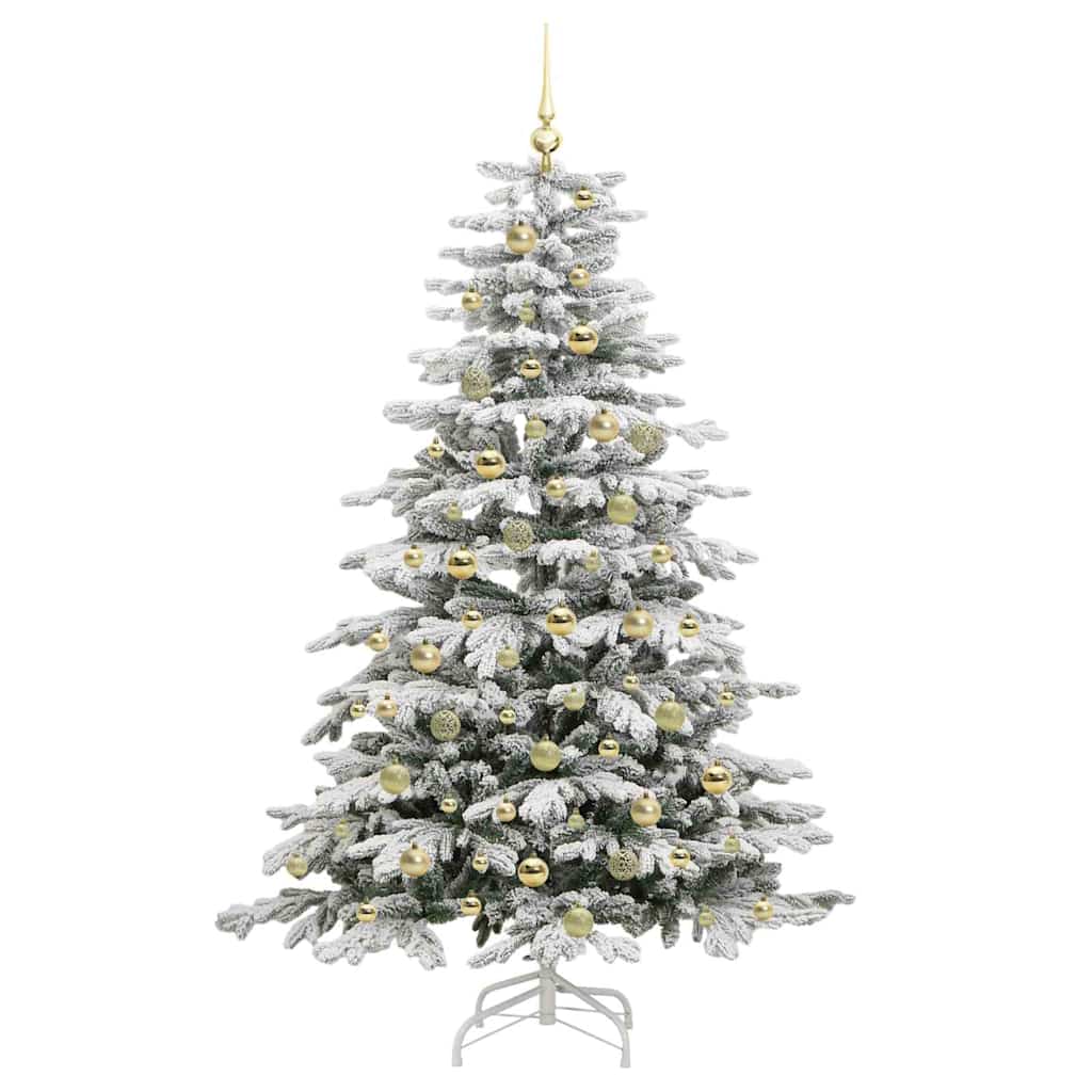 Kunstmatige Inklapbare Kerstboom Wit 180 cm PE en PVC