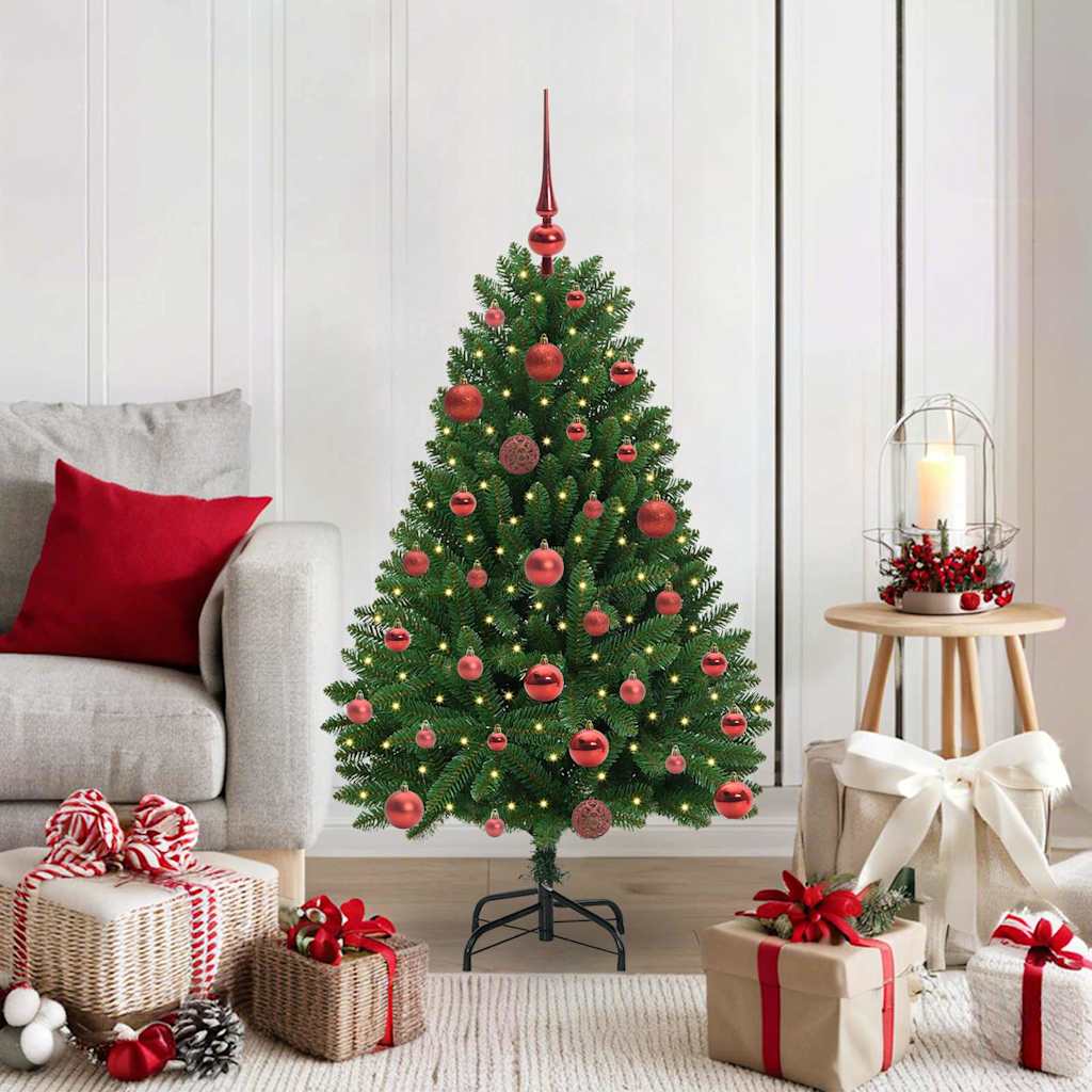 Kunstkerstboom met 150 LED Groen 120 cm PVC en Metaal is nu te koop bij PeponiXL, paradijselijk wonen!