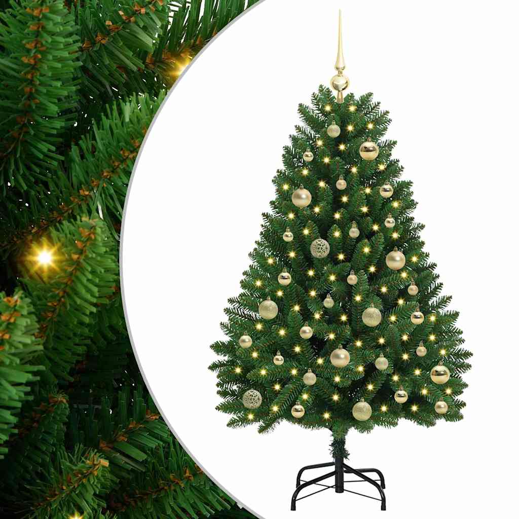 Kunstkerstboom met 150 LED Groen 120 cm PVC en Metaal is nu te koop bij PeponiXL, paradijselijk wonen!