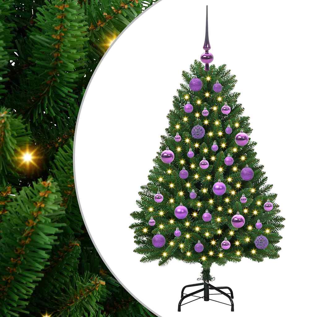 Kunstkerstboom met 150 LED Groen 120 cm PVC en Metaal is nu te koop bij PeponiXL, paradijselijk wonen!
