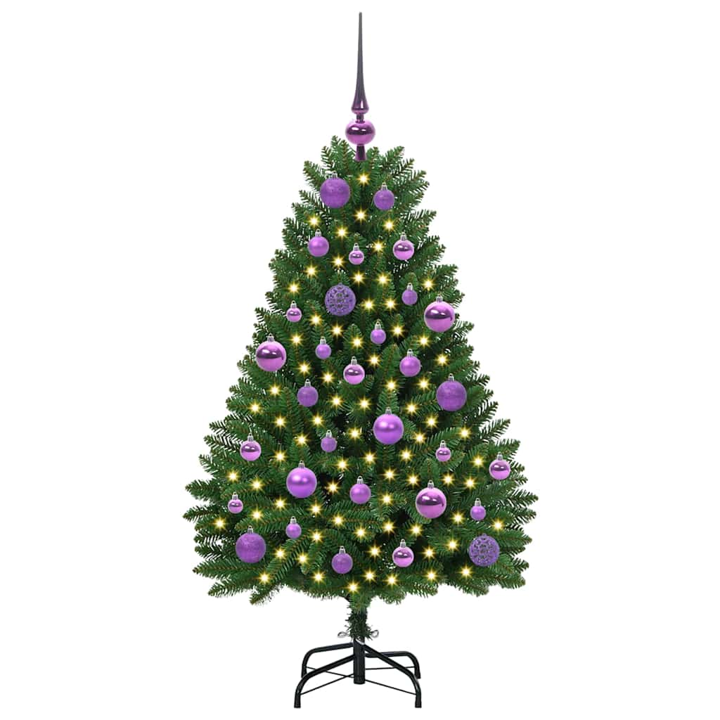 Kunstkerstboom met 150 LED Groen 120 cm PVC en Metaal is nu te koop bij PeponiXL, paradijselijk wonen!