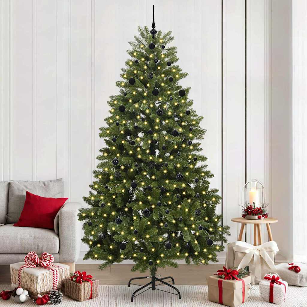 Kunstkerstboom met 300 LED Groen 240 cm PVC en Metaal is nu te koop bij PeponiXL, paradijselijk wonen!