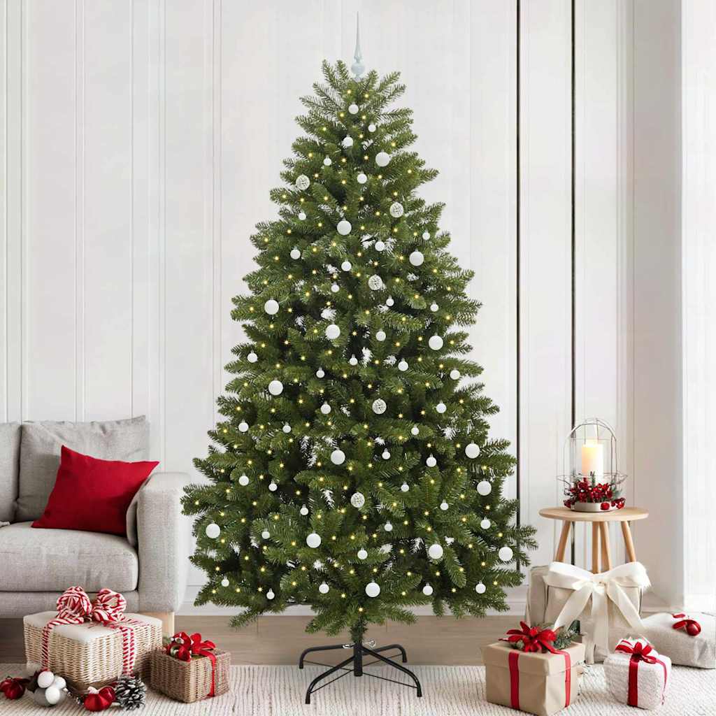 Kunstkerstboom met 300 LED Groen 240 cm PVC en Metaal is nu te koop bij PeponiXL, paradijselijk wonen!