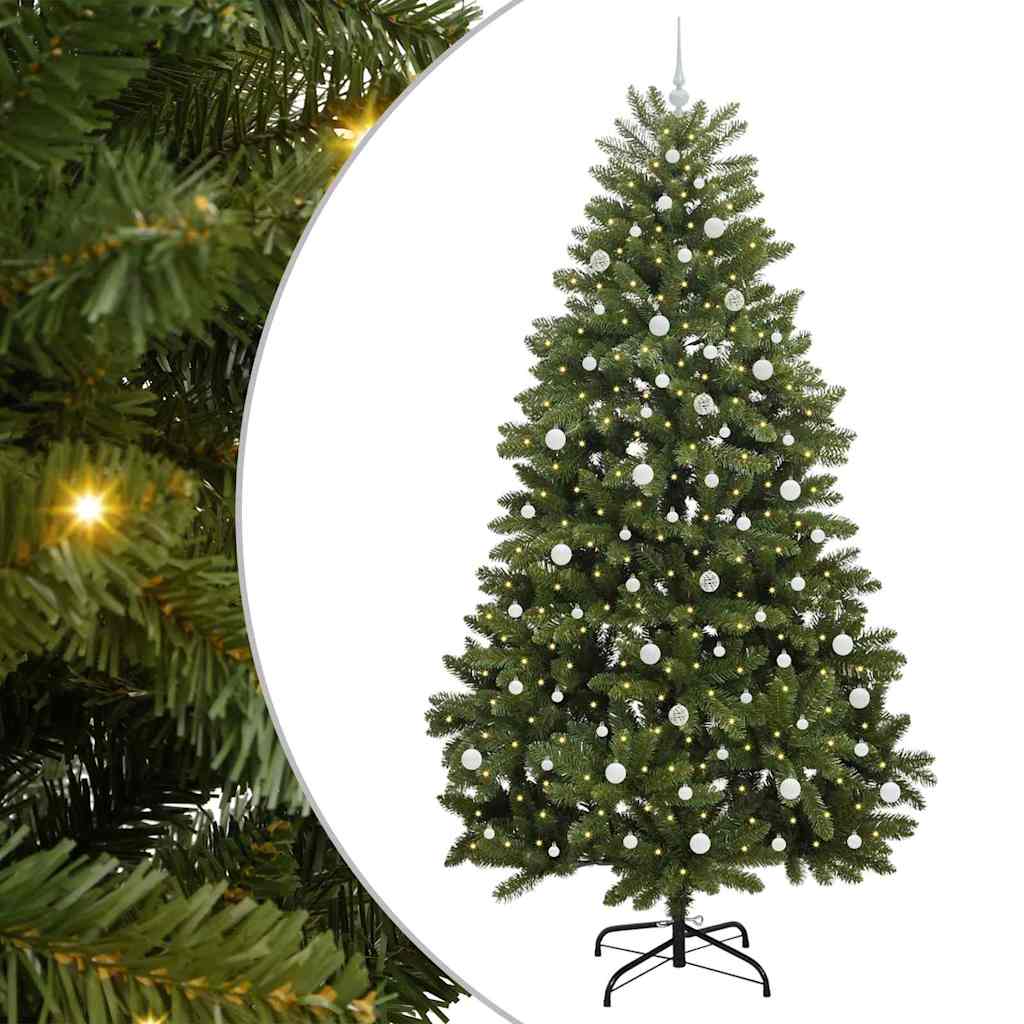 Kunstkerstboom met 300 LED Groen 240 cm PVC en Metaal is nu te koop bij PeponiXL, paradijselijk wonen!