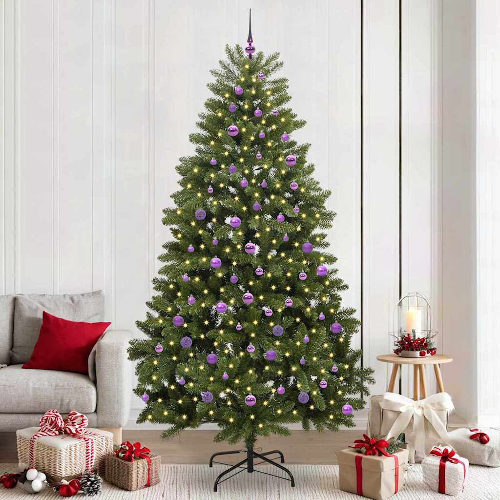 Kunstkerstboom met 300 LED Groen 240 cm PVC en Metaal is nu te koop bij PeponiXL, paradijselijk wonen!