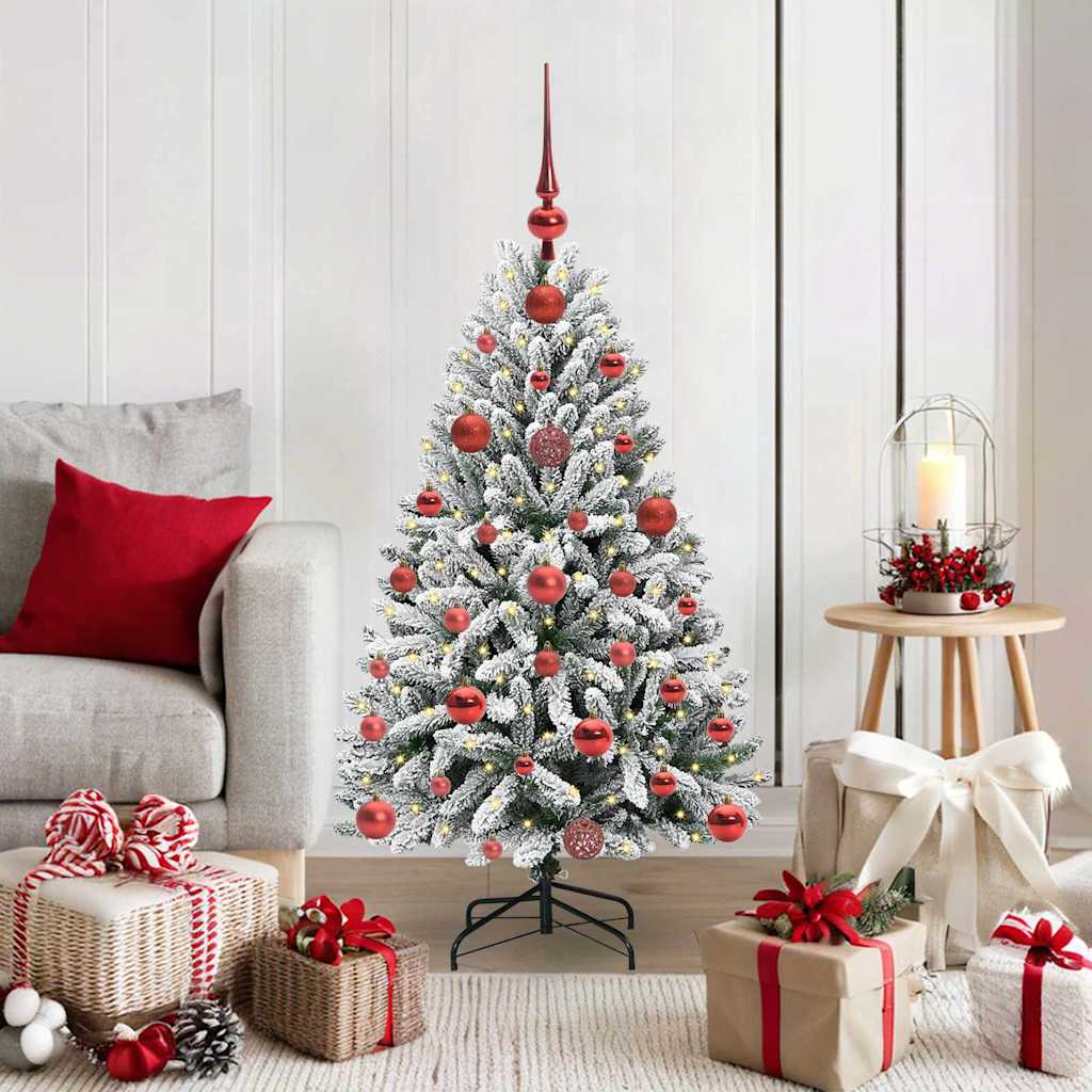Kunstkerstboom met 150 LED Groen en Wit 120 cm PVC en Metaal is nu te koop bij PeponiXL, paradijselijk wonen!