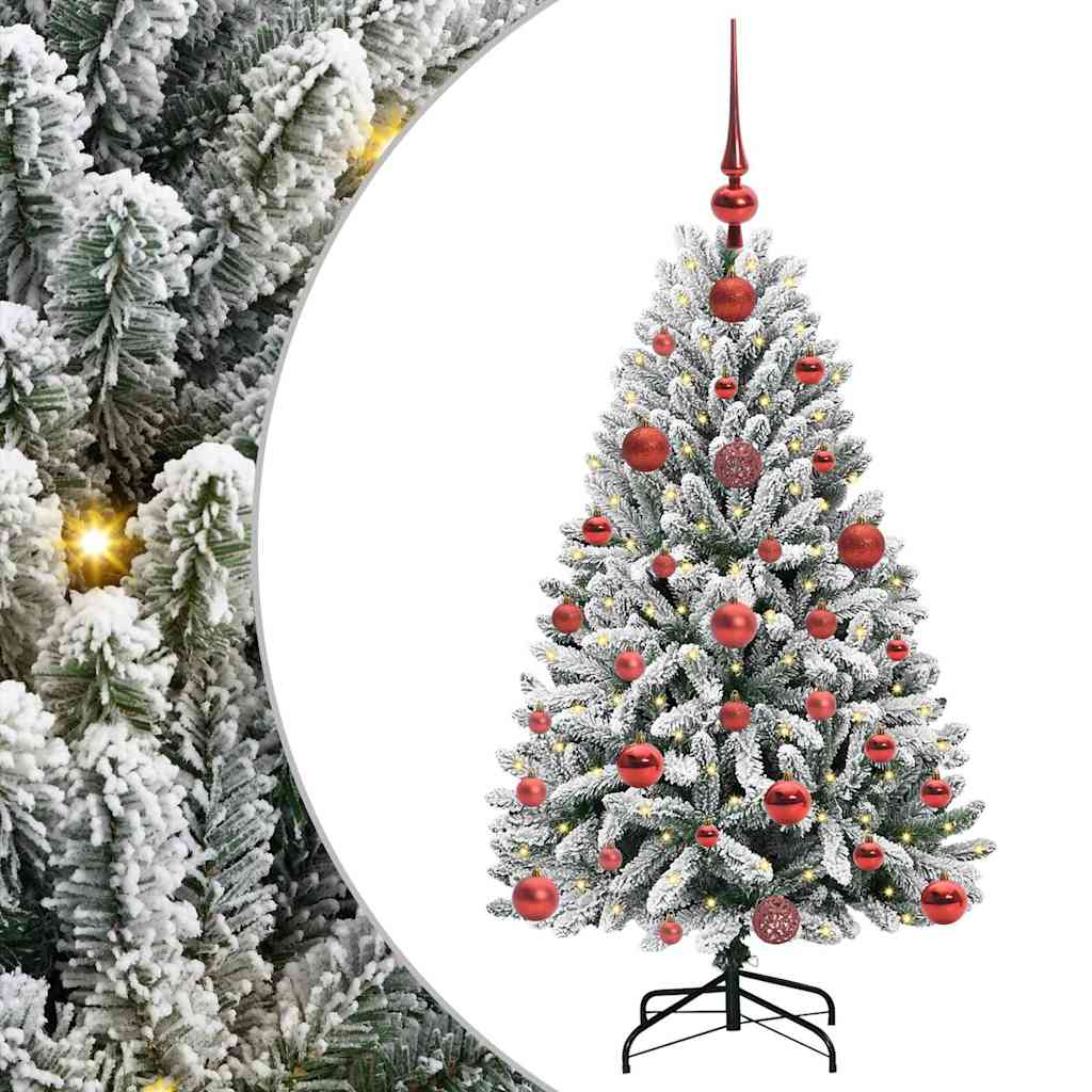 Kunstkerstboom met 150 LED Groen en Wit 120 cm PVC en Metaal is nu te koop bij PeponiXL, paradijselijk wonen!