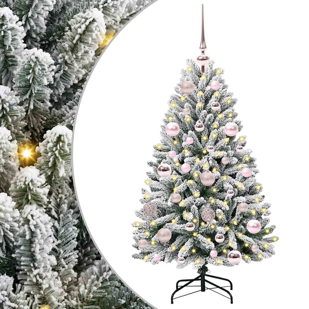 Kunstkerstboom met 150 LED Groen en Wit 120 cm PVC en Metaal is nu te koop bij PeponiXL, paradijselijk wonen!