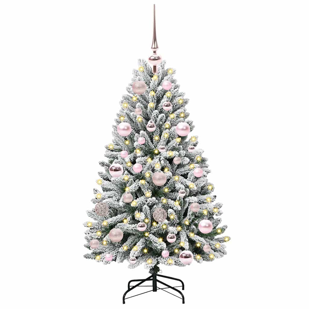 Kunstkerstboom met 150 LED Groen en Wit 120 cm PVC en Metaal is nu te koop bij PeponiXL, paradijselijk wonen!
