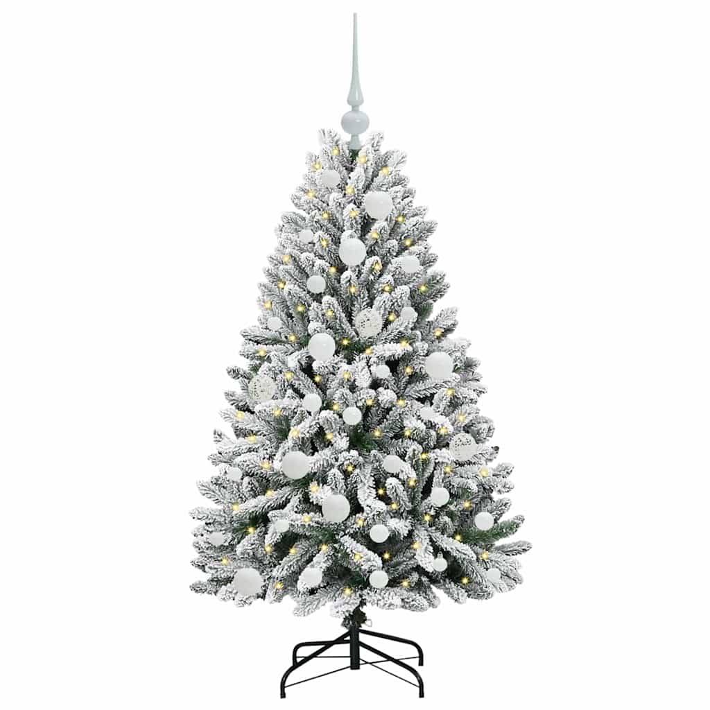 Kunstkerstboom met 150 LED Groen en Wit 120 cm PVC en Metaal is nu te koop bij PeponiXL, paradijselijk wonen!