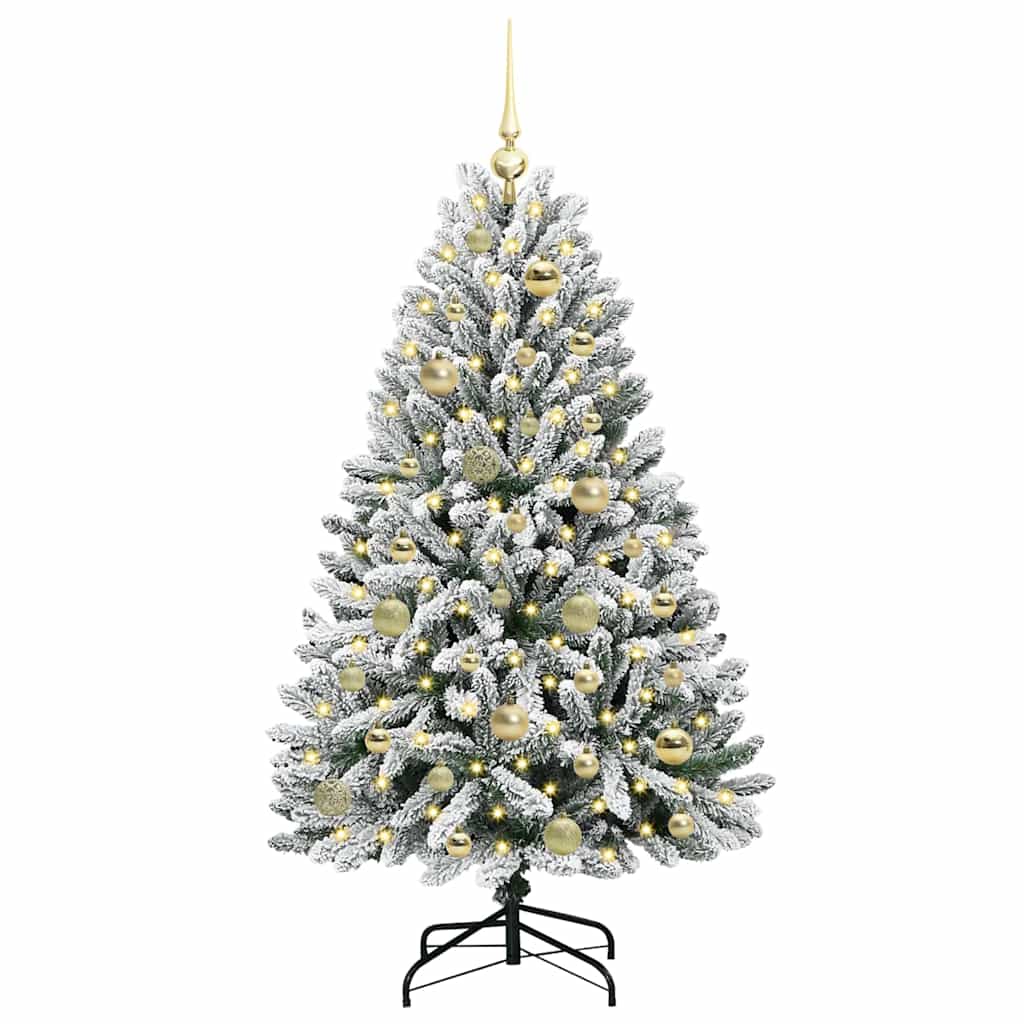Kunstkerstboom met 150 LED Groen en Wit 120 cm PVC en Metaal is nu te koop bij PeponiXL, paradijselijk wonen!