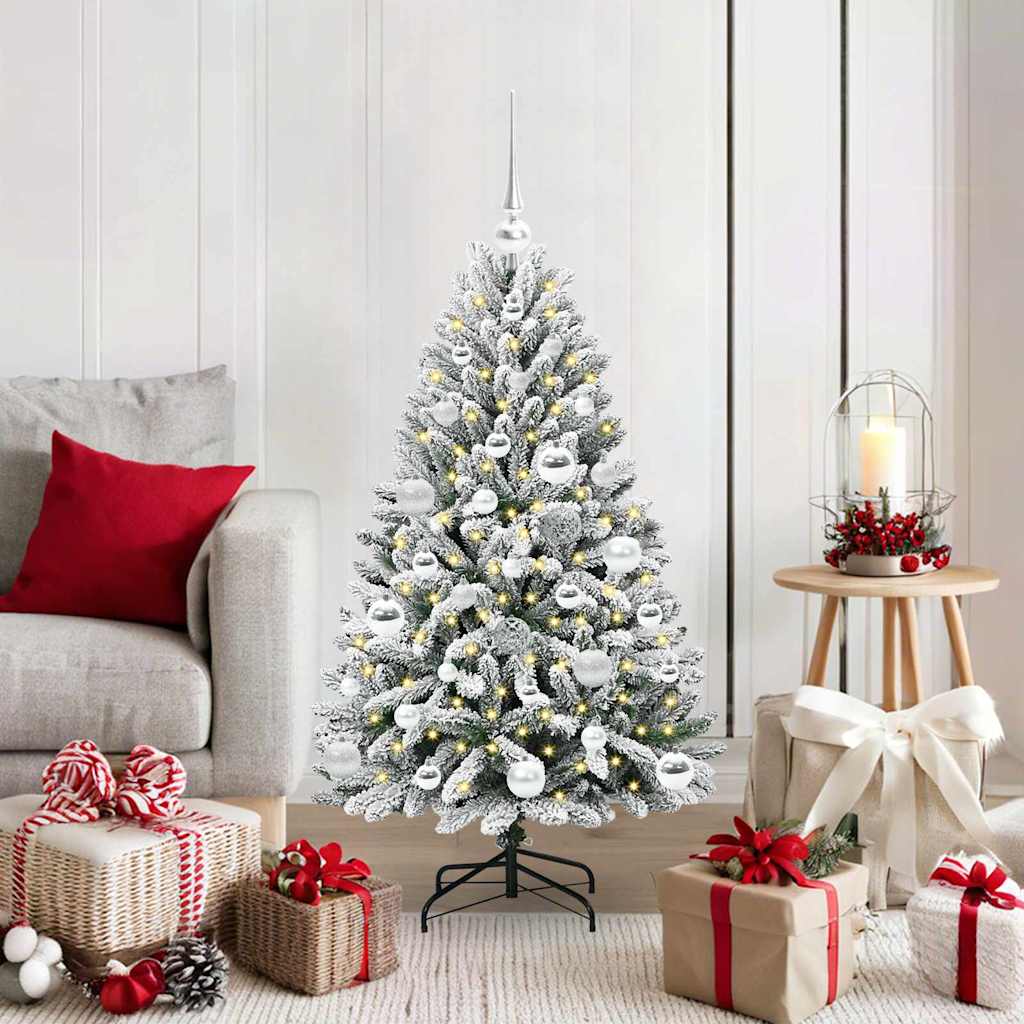 Kunstkerstboom met 150 LED Groen en Wit 120 cm PVC en Metaal is nu te koop bij PeponiXL, paradijselijk wonen!