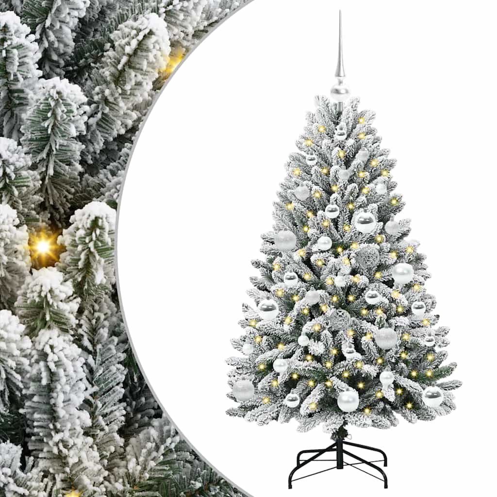 Kunstkerstboom met 150 LED Groen en Wit 120 cm PVC en Metaal is nu te koop bij PeponiXL, paradijselijk wonen!