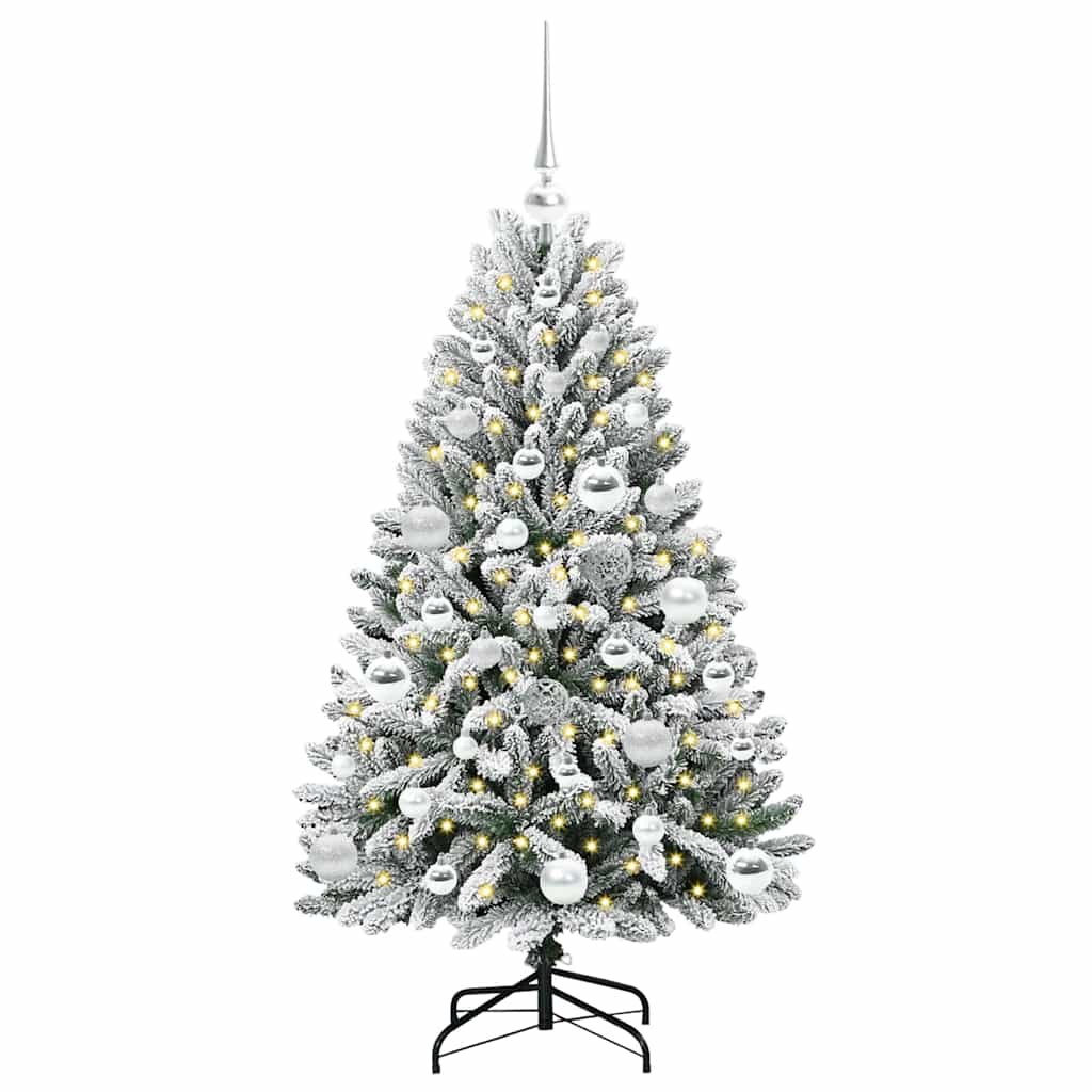 Kunstkerstboom met 150 LED Groen en Wit 120 cm PVC en Metaal is nu te koop bij PeponiXL, paradijselijk wonen!