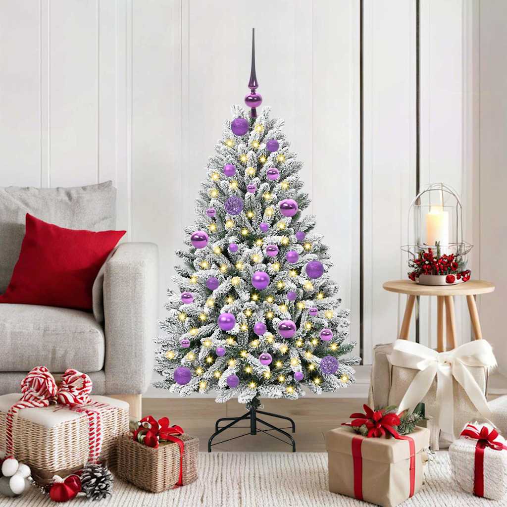 Kunstkerstboom met 150 LED Groen en Wit 120 cm PVC en Metaal is nu te koop bij PeponiXL, paradijselijk wonen!