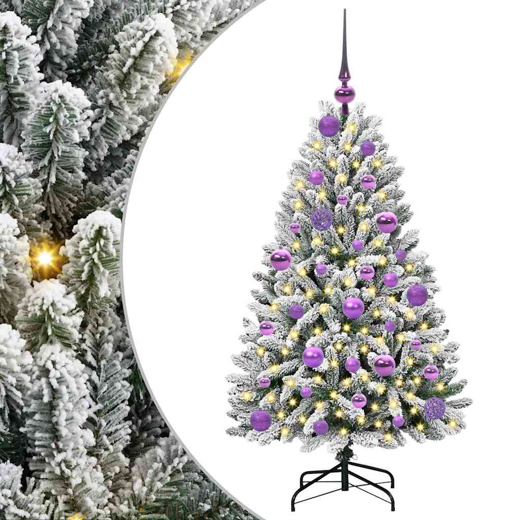 Kunstkerstboom met 150 LED Groen en Wit 120 cm PVC en Metaal is nu te koop bij PeponiXL, paradijselijk wonen!