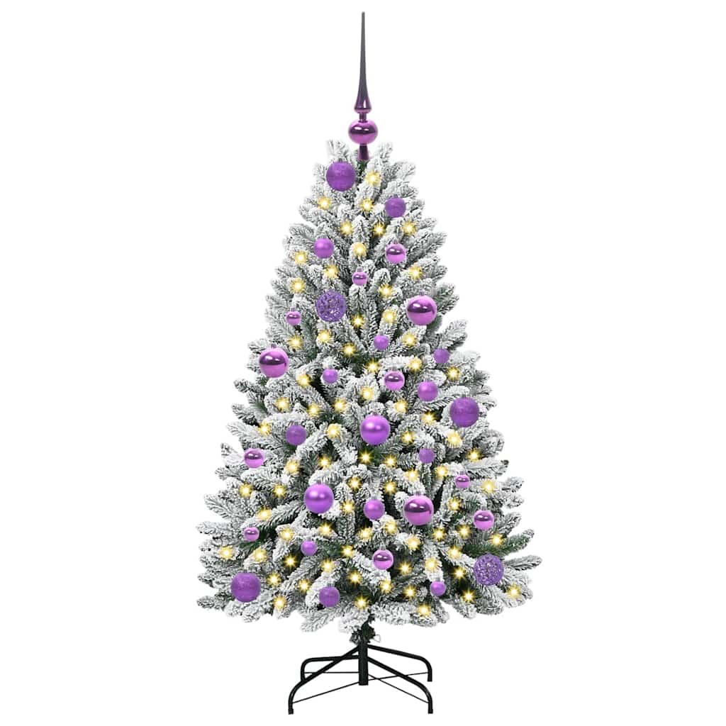 Kunstkerstboom met 150 LED Groen en Wit 120 cm PVC en Metaal is nu te koop bij PeponiXL, paradijselijk wonen!