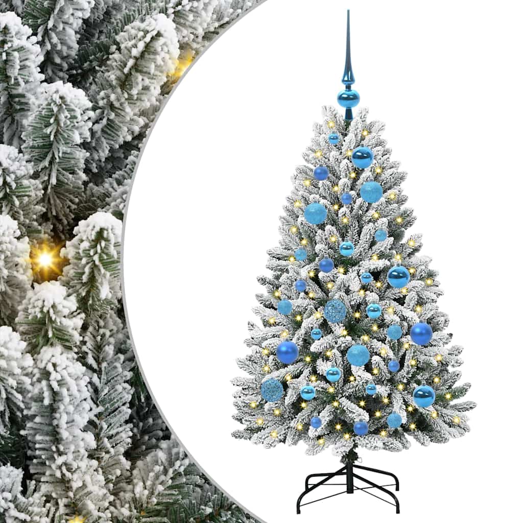 Kunstkerstboom met 150 LED Groen en Wit 120 cm PVC en Metaal is nu te koop bij PeponiXL, paradijselijk wonen!