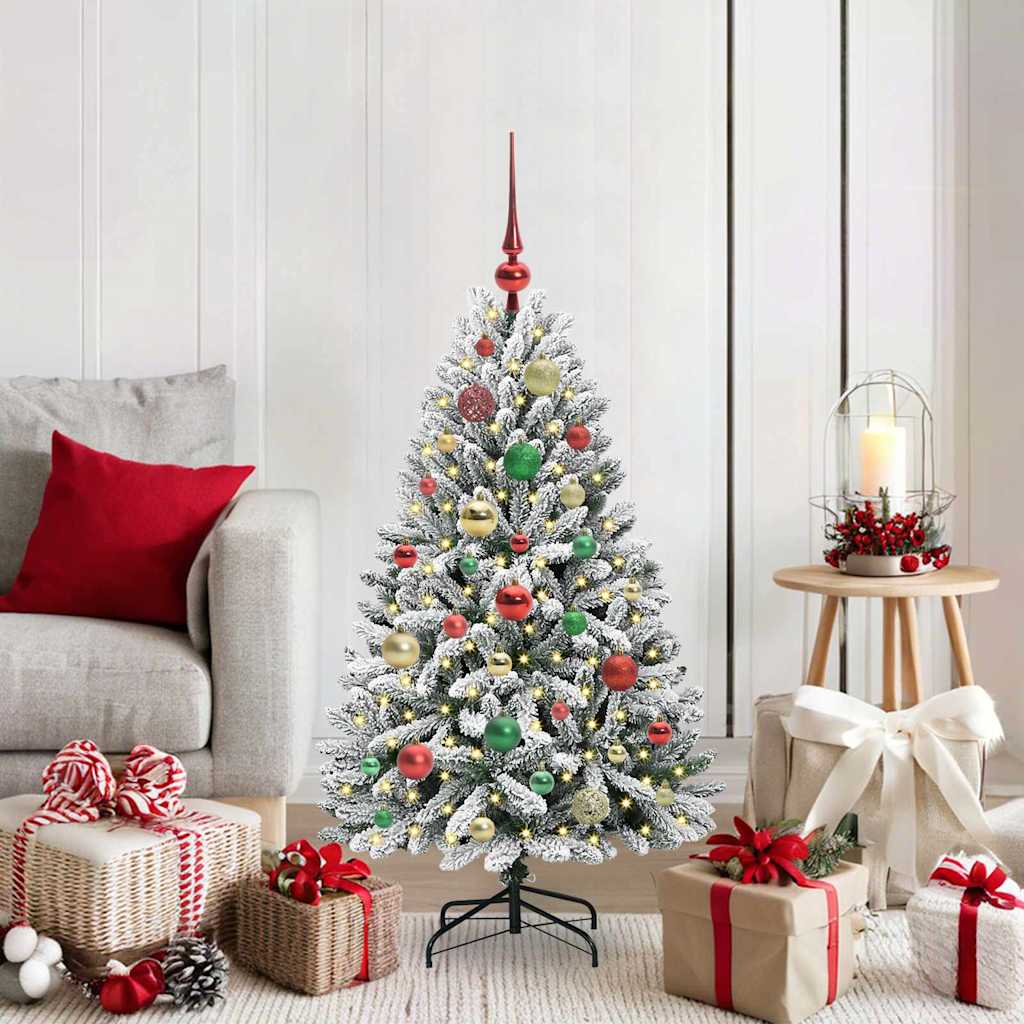 Kunstkerstboom met 150 LED Groen en Wit 120 cm PVC en Metaal is nu te koop bij PeponiXL, paradijselijk wonen!