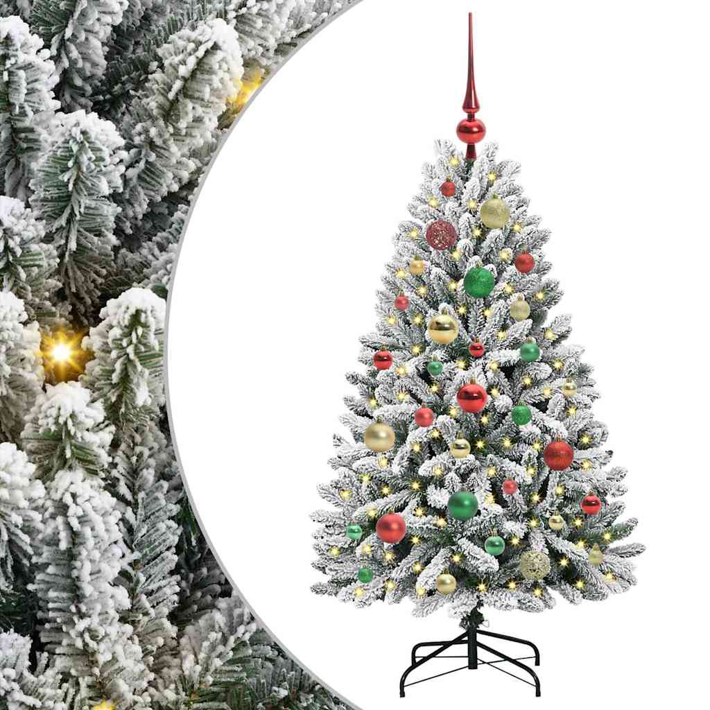Kunstkerstboom met 150 LED Groen en Wit 120 cm PVC en Metaal is nu te koop bij PeponiXL, paradijselijk wonen!